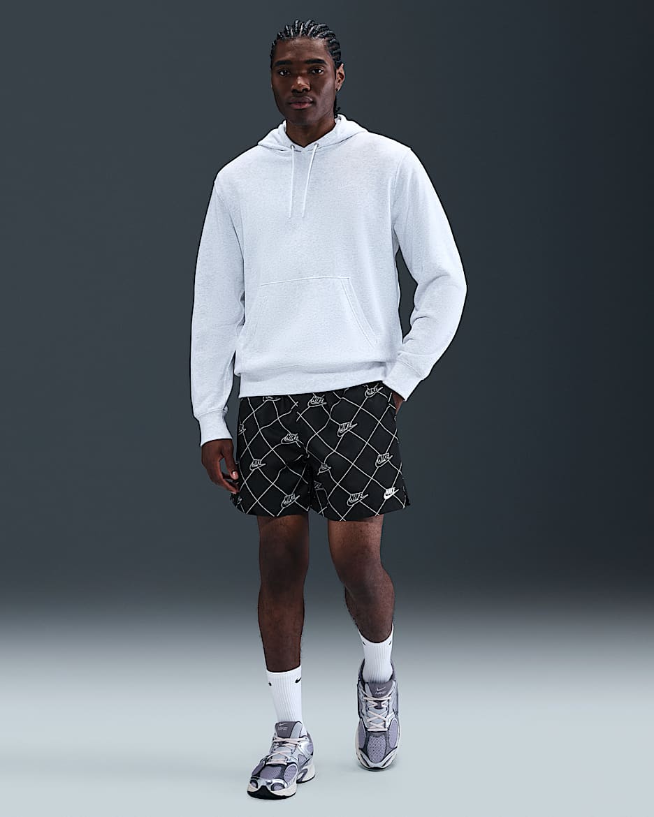 Shorts Flow de tejido Woven para hombre Nike Sportswear Club - Negro/Negro/Blanco