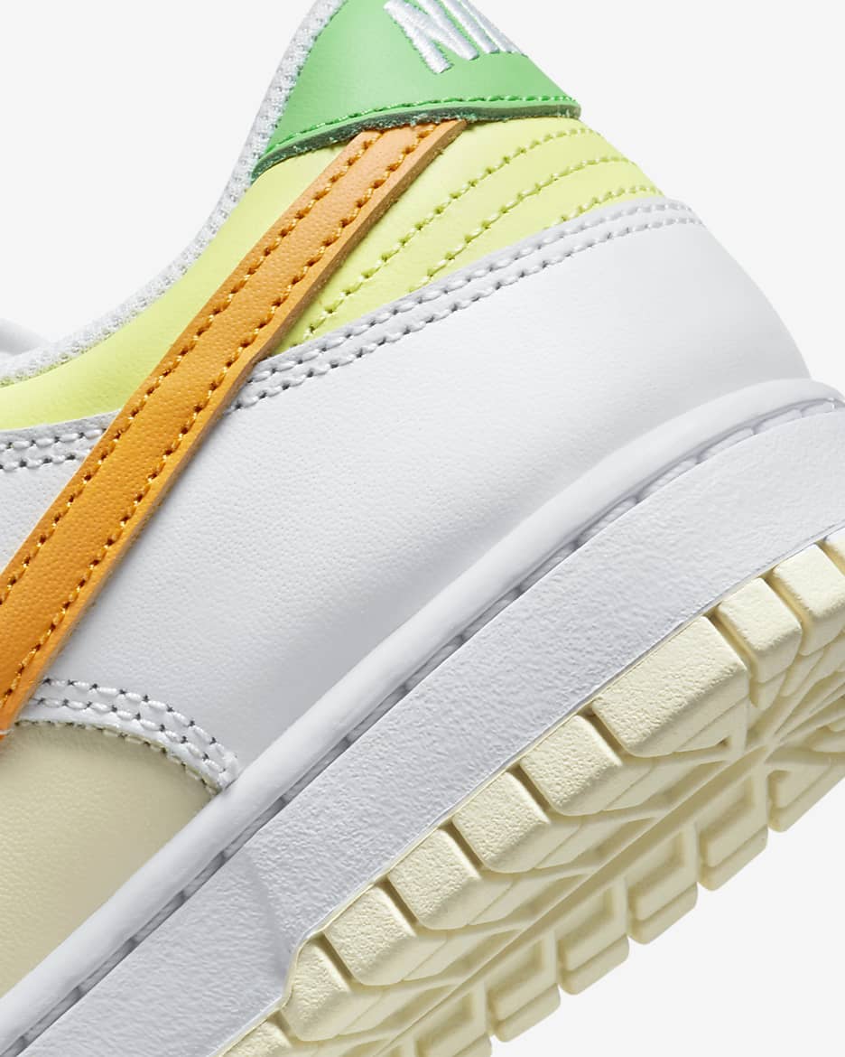 Nike Dunk Low Women's Shoes - White/Light Lemon Twist/Electric Algae/Sundial