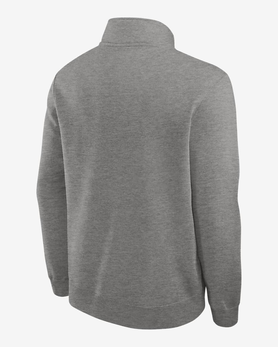 Alabama Crimson Tide Primetime Club Men's Nike College 1/2-Zip Crew - Grey Heather