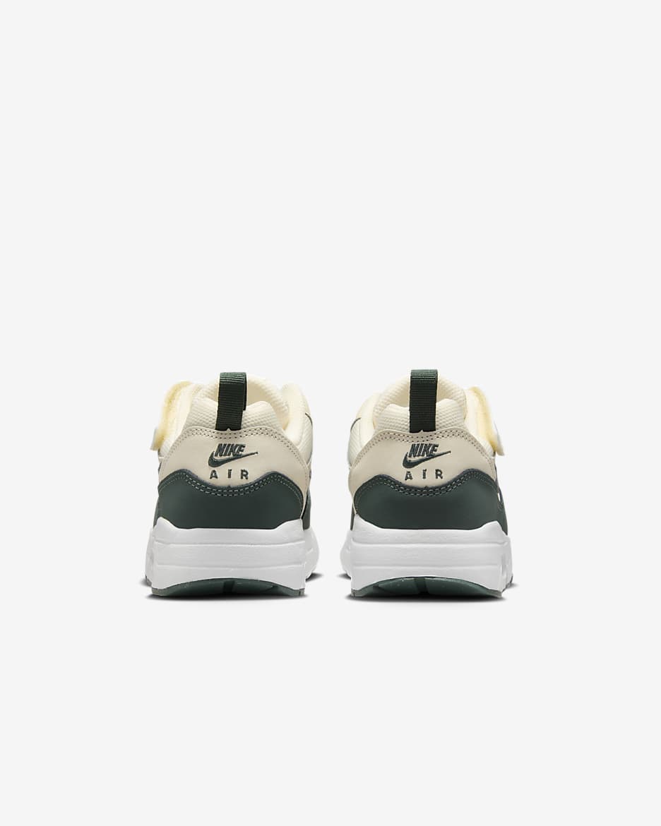 รองเท้าเด็กเล็ก Nike Air Max 1 EasyOn - Pale Ivory/ขาว/Bicoastal/Vintage Green