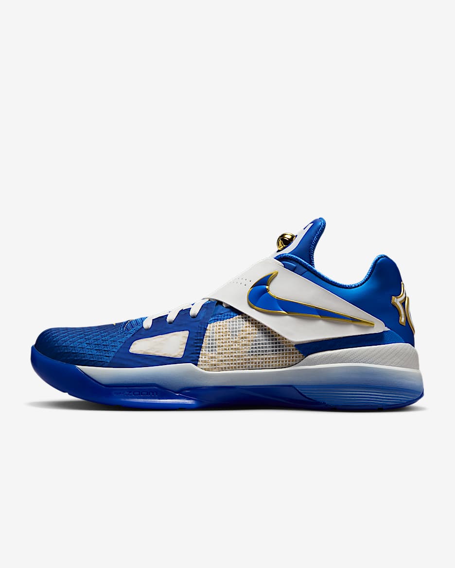 Tenis para hombre Nike Zoom KD 4 - Hiperroyal/Oro metalizado/Abeto brillante/Blanco cumbre