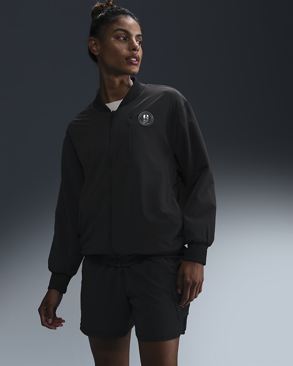 Chamarra de básquetbol reversible Sabrina - Negro/Antracita/Negro/Blanco cumbre