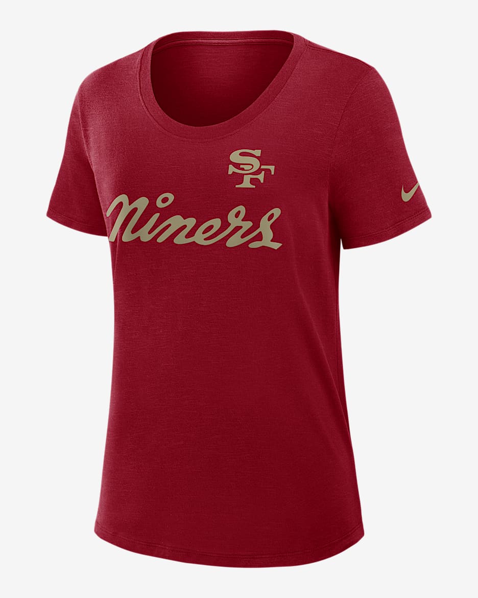 San Francisco 49ers Rivalries Collection Slub Women's Nike Dri-FIT NFL T-Shirt - Black