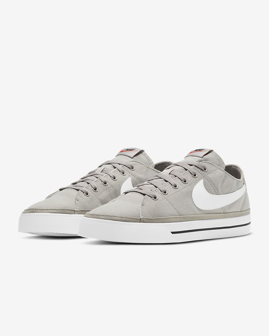 Tenis para hombre Nike Court Legacy Canvas - Gris universitario/Negro/Blanco