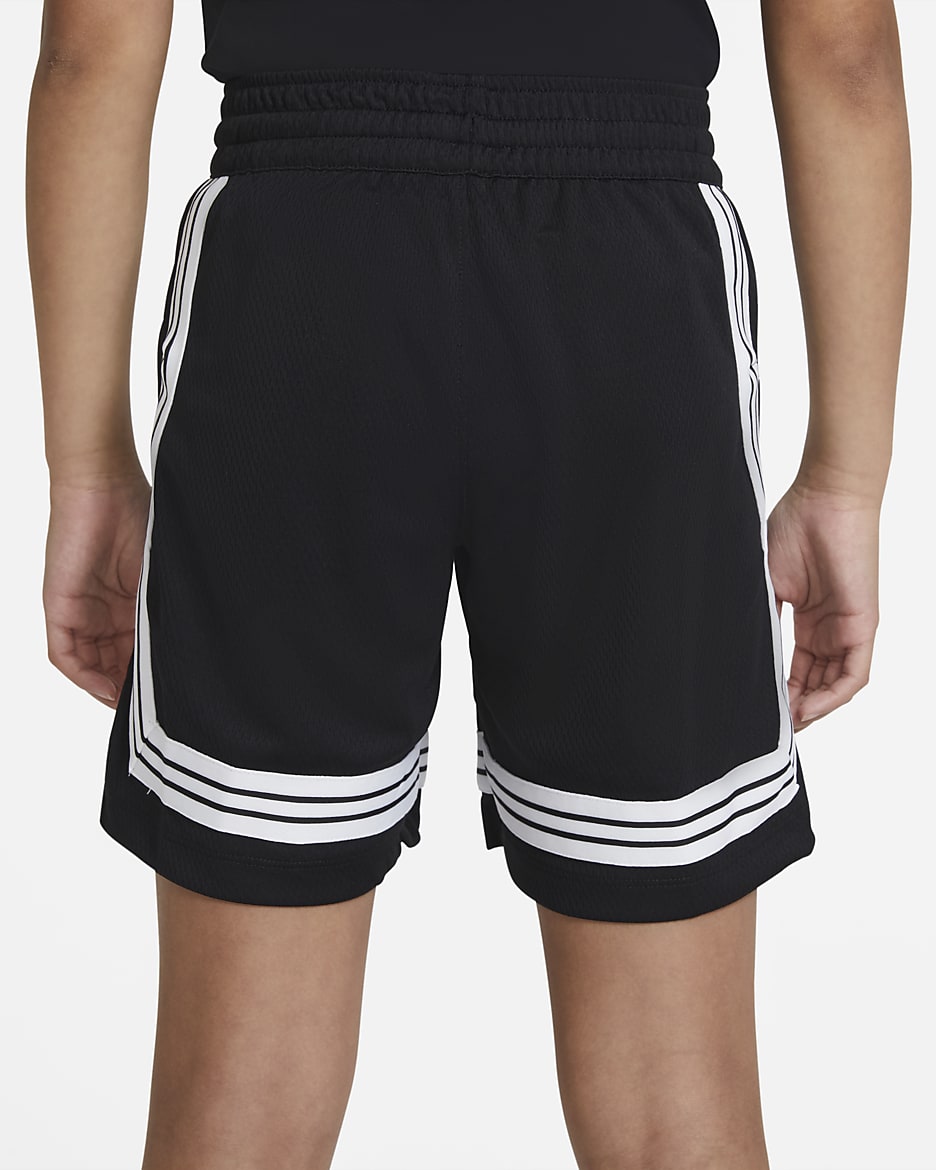 Nike Fly Crossover Big Kids' (Girls') Basketball Shorts - Black/White/White