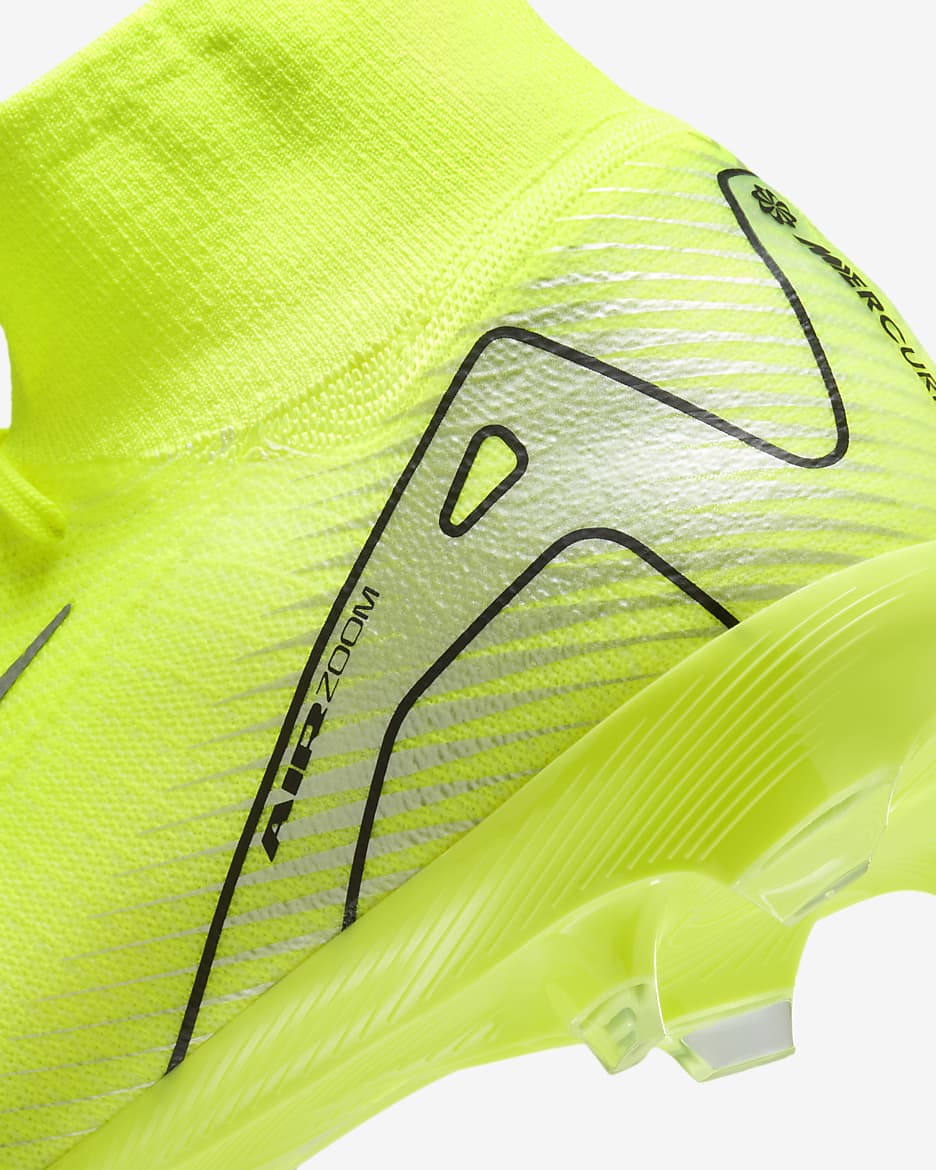 Nike Mercurial Superfly 10 Pro FG High-Top Football Boot - Volt/Black