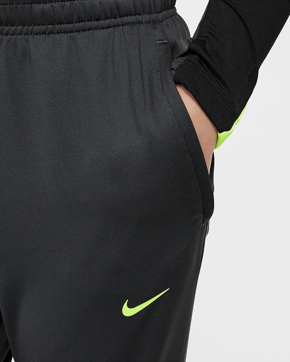 Pantalon de foot Nike Dri-FIT Strike pour ado - Anthracite/Volt/Volt