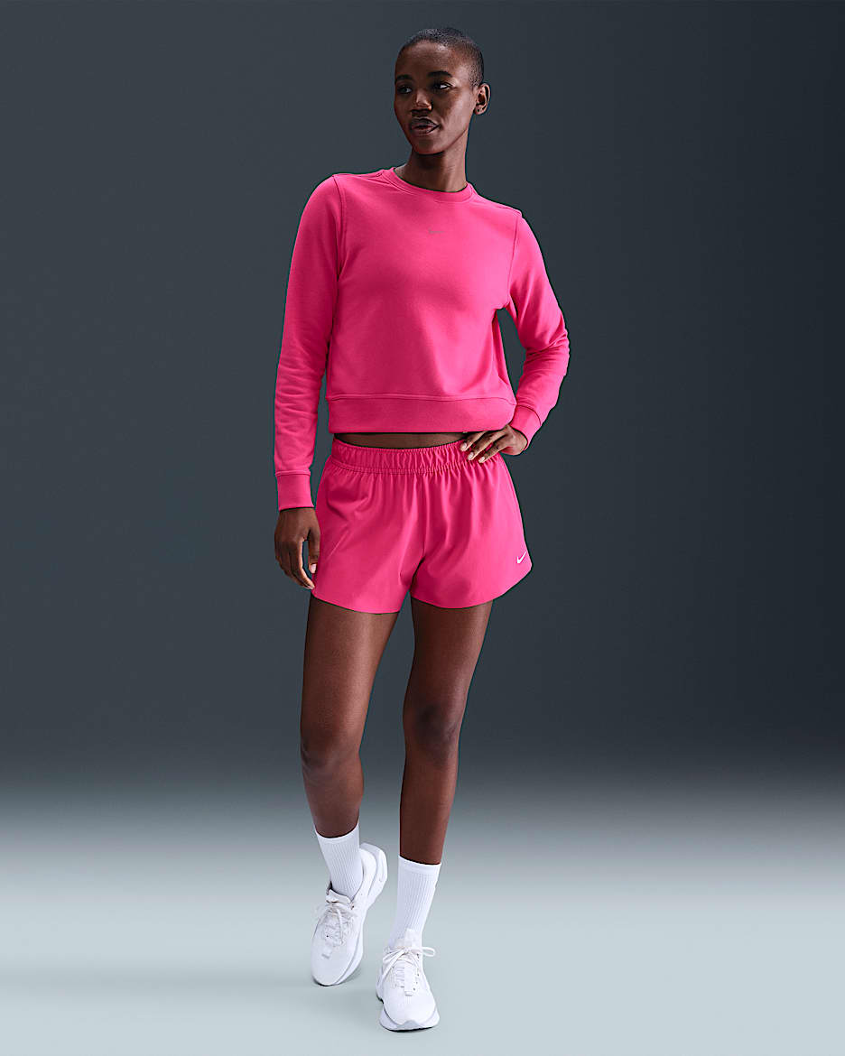 Nike One Women's Repel Mid-Rise 3" Brief-Lined Shorts - Rush Pink/White