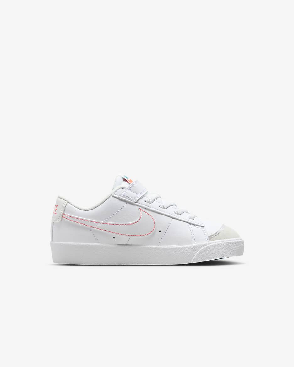 Tenis para niños de preescolar Nike Blazer Low '77 - Blanco/Blanco/Blanco cumbre/Aguamarina