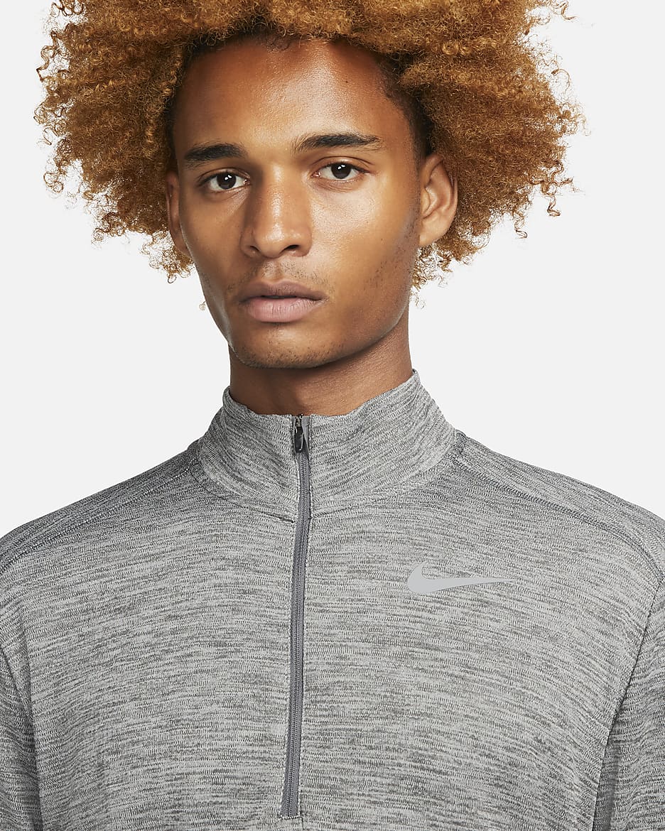 Nike Pacer Men's 1/2-Zip Running Top - Iron Grey/Grey Fog