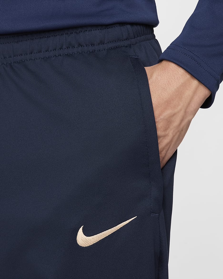 Chelsea F.C. Strike Men's Nike Dri-FIT Football Knit Pants - Obsidian/Light Photo Blue/Guava Ice