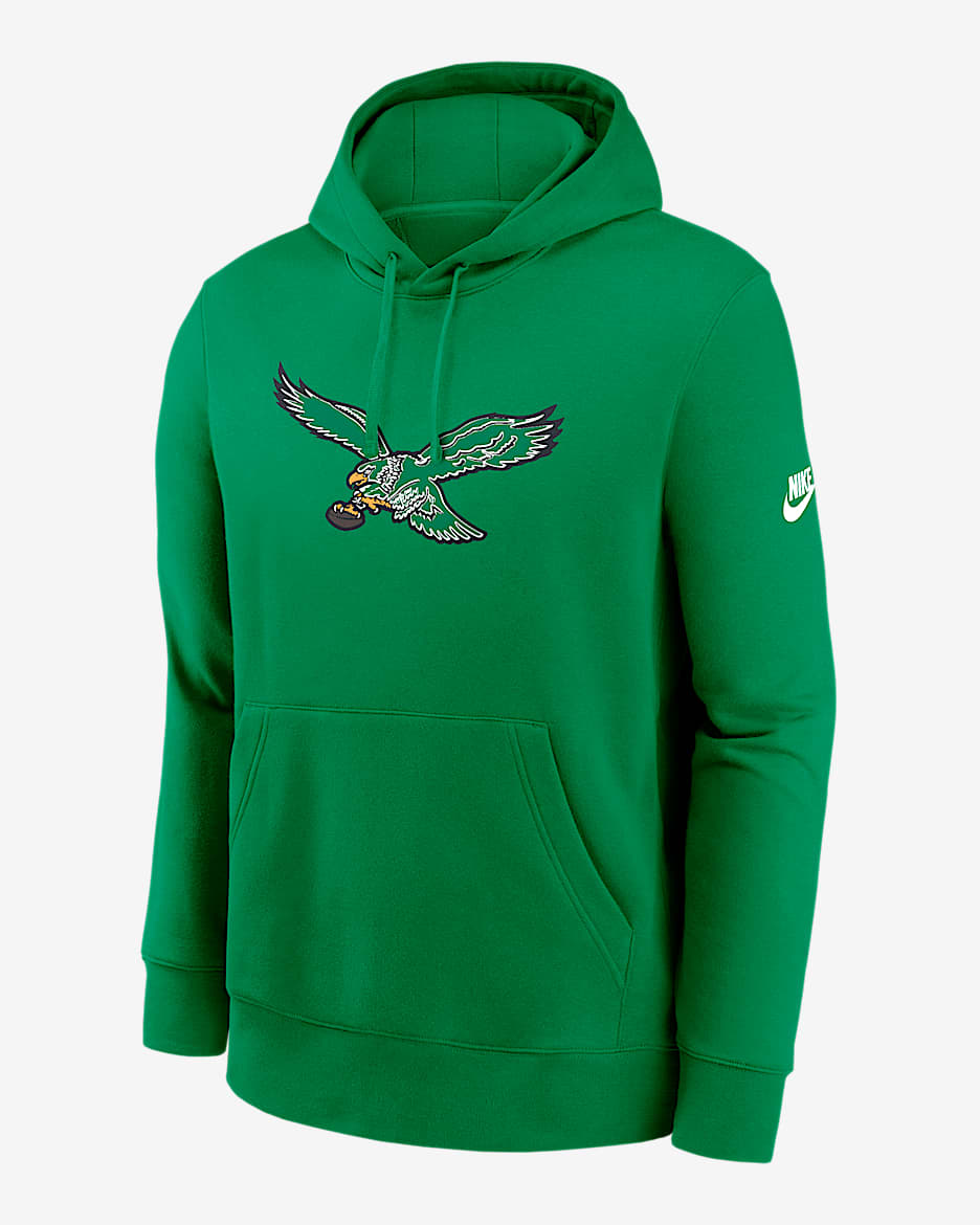 Philadelphia Eagles Club Logo Men's Nike NFL Pullover Hoodie - Kelly Green