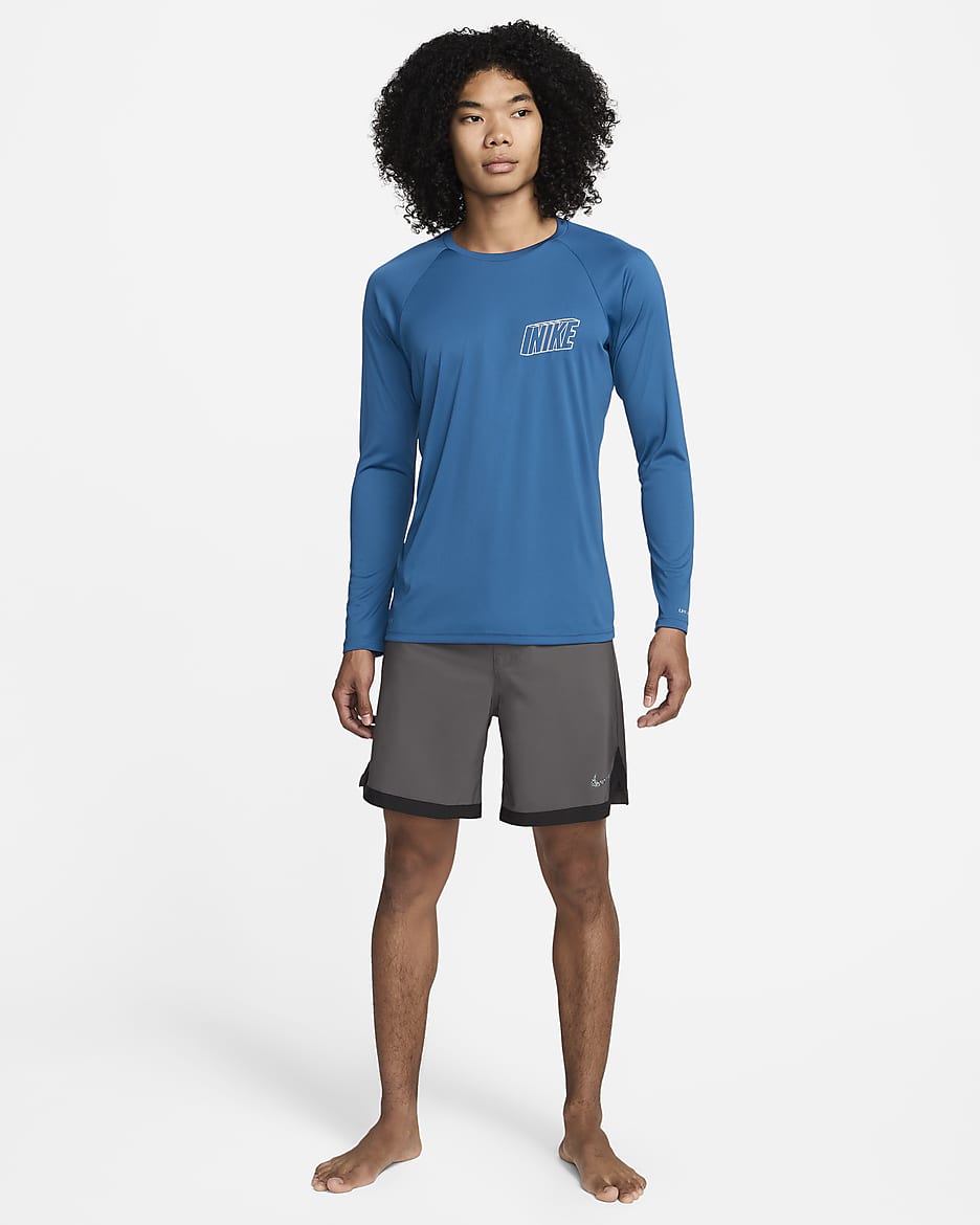 Nike Swim Men's Long-Sleeve Hydroguard - Court Blue