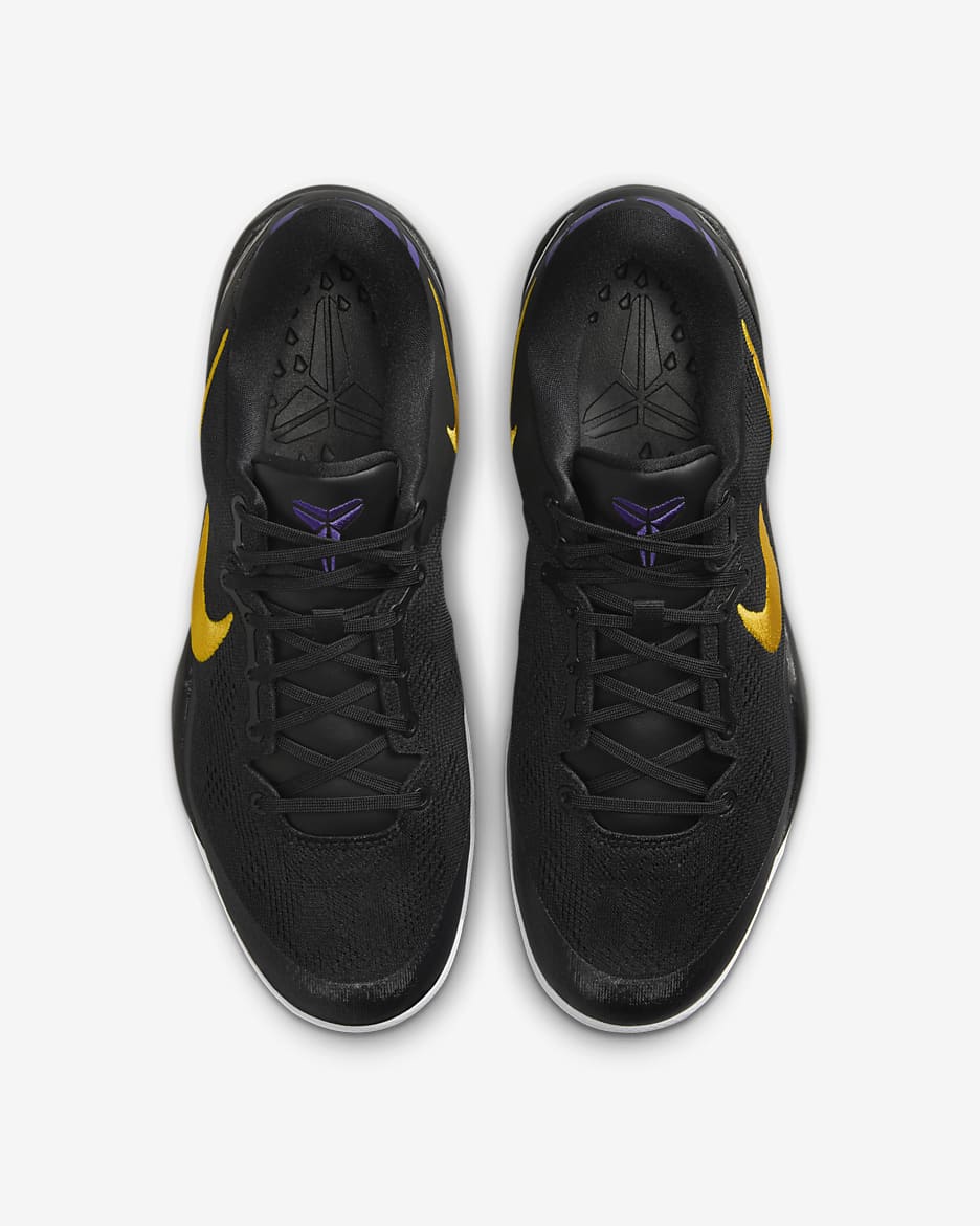 Kobe VIII Protro 籃球鞋 - 黑色/白色/Court Purple/University Gold