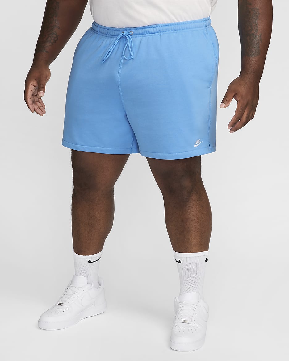 Nike Club Men's French Terry Flow Shorts - University Blue/University Blue/White