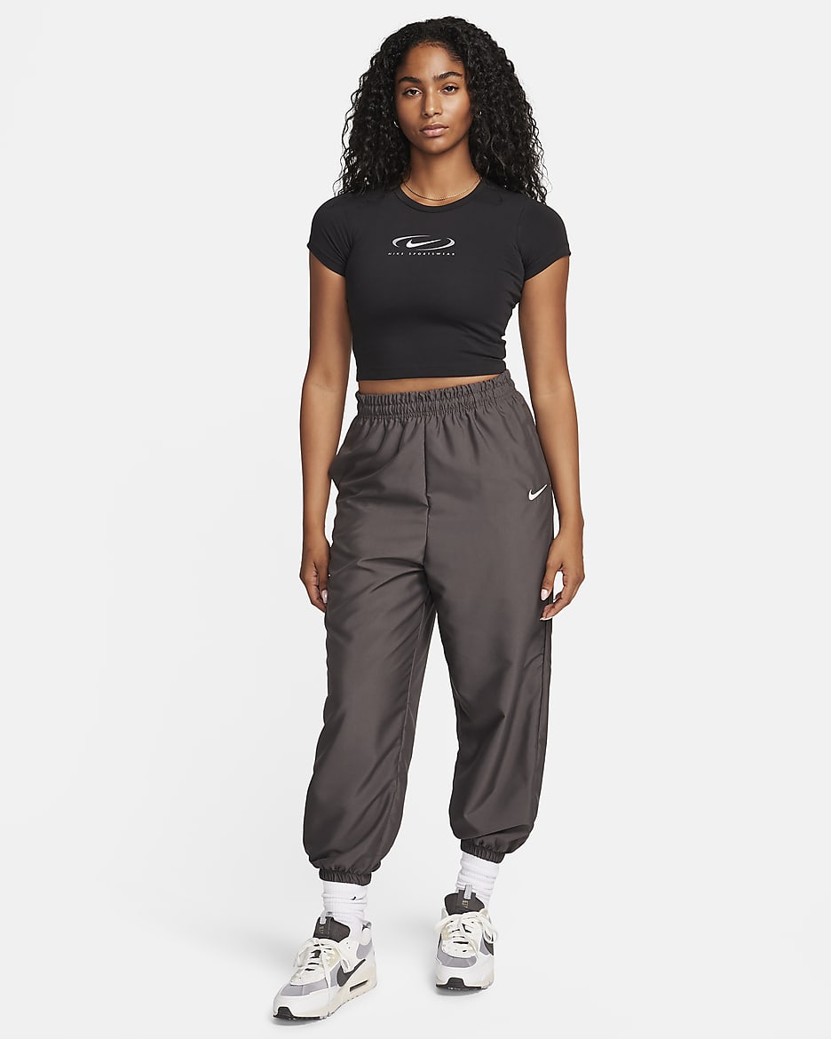 Calças desportivas entrançadas Nike Sportswear para mulher - Medium Ash