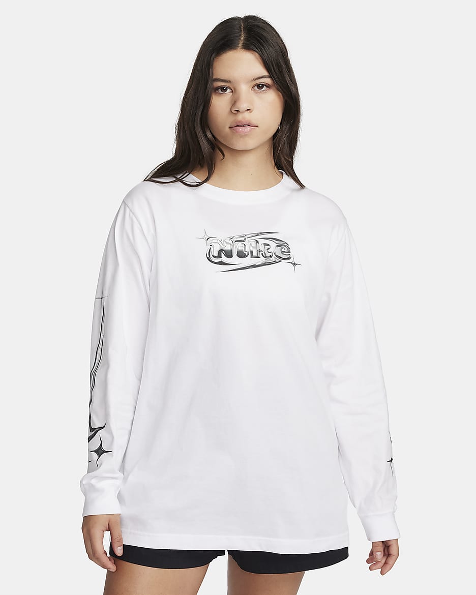 Nike Sportswear Women's Long-Sleeve T-Shirt - White
