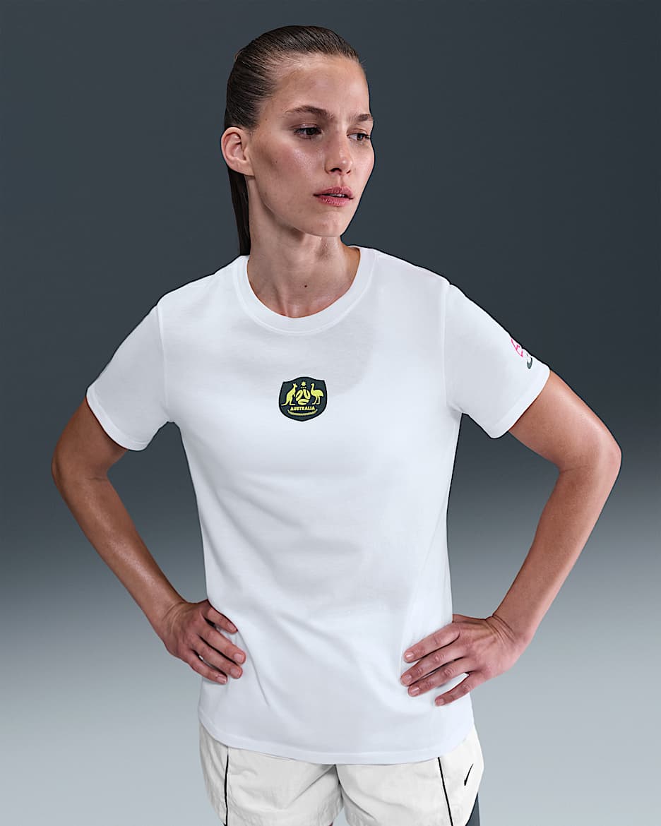 Australia Women's Nike Football T-Shirt - White