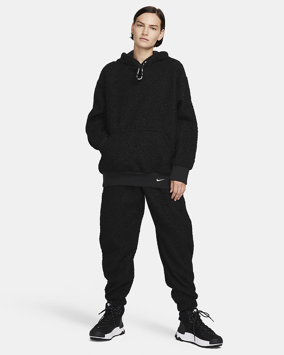 Nike Sportswear Collection Women's High-Pile Fleece Hoodie - Black/Summit White