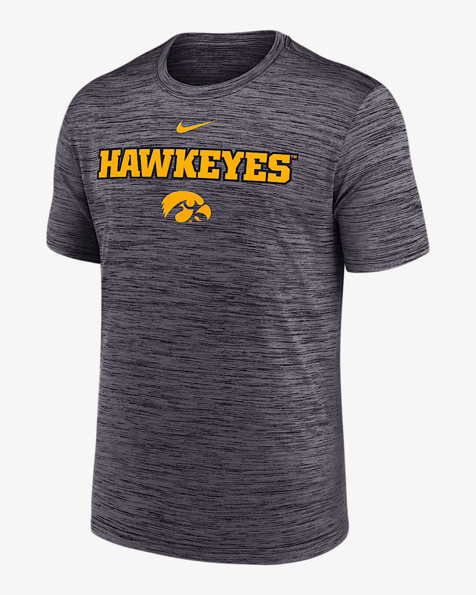 Playera universitaria Nike Dri-FIT para hombre Iowa Sideline Velocity - Negro