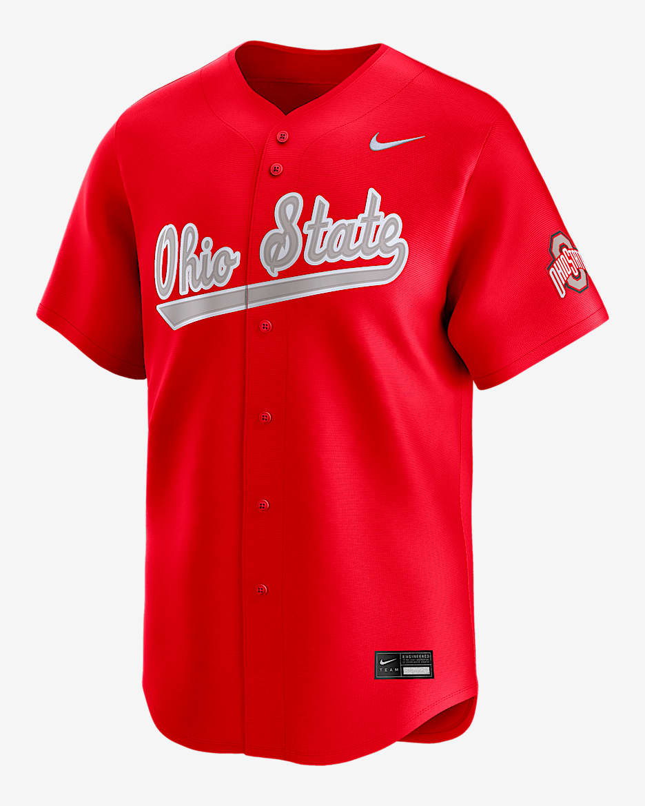 Jersey de béisbol universitario Nike Limited para hombre Ohio State Buckeyes - Rojo