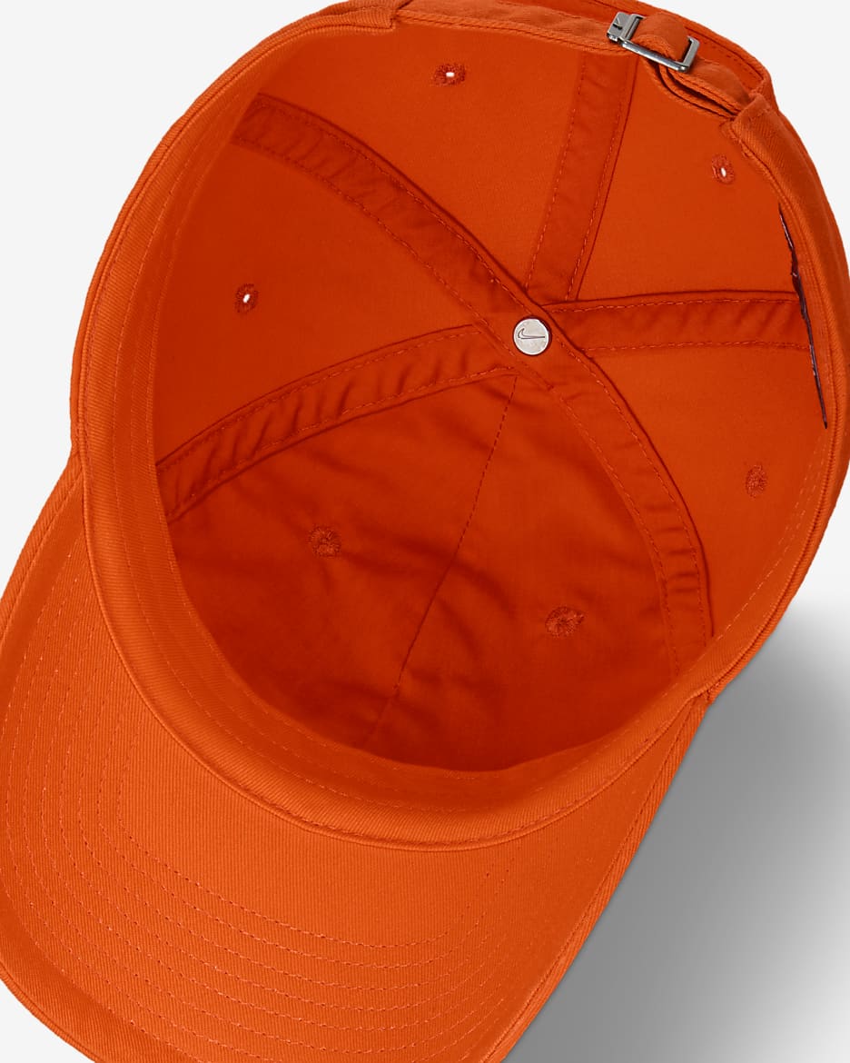 Nike Club Unstructured Futura Wash Cap - Safety Orange/White