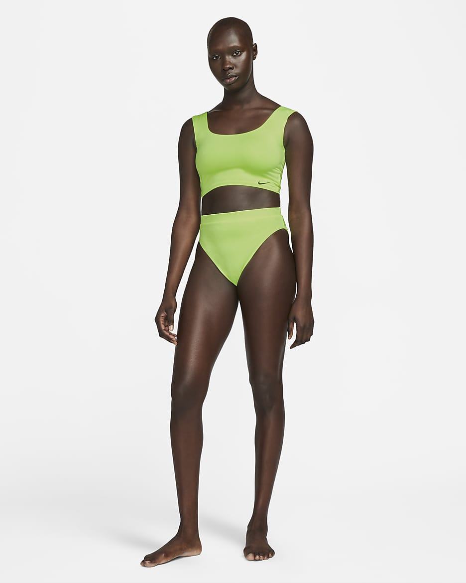 Nike Essential Women's High-Waist Swim Bottom - Volt Glow