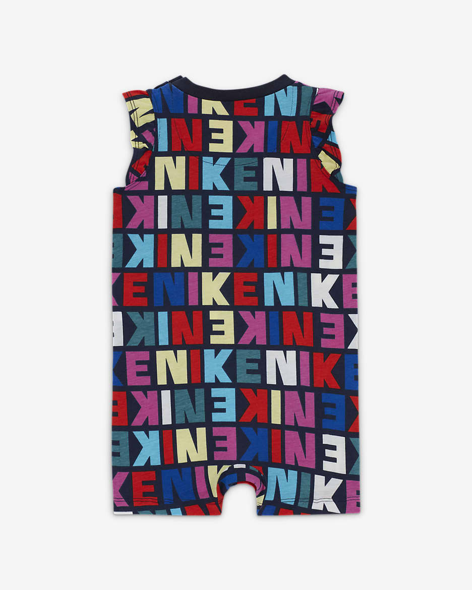 Nike Printed Romper Baby (3-6M) Romper - Obsidian