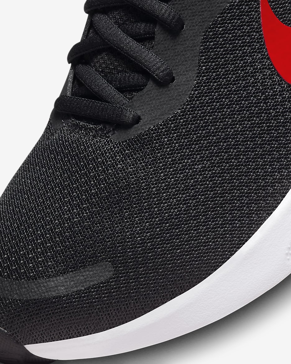 Tenis para correr en pavimento para hombre Nike Revolution 7 - Negro/Blanco/Rojo universitario