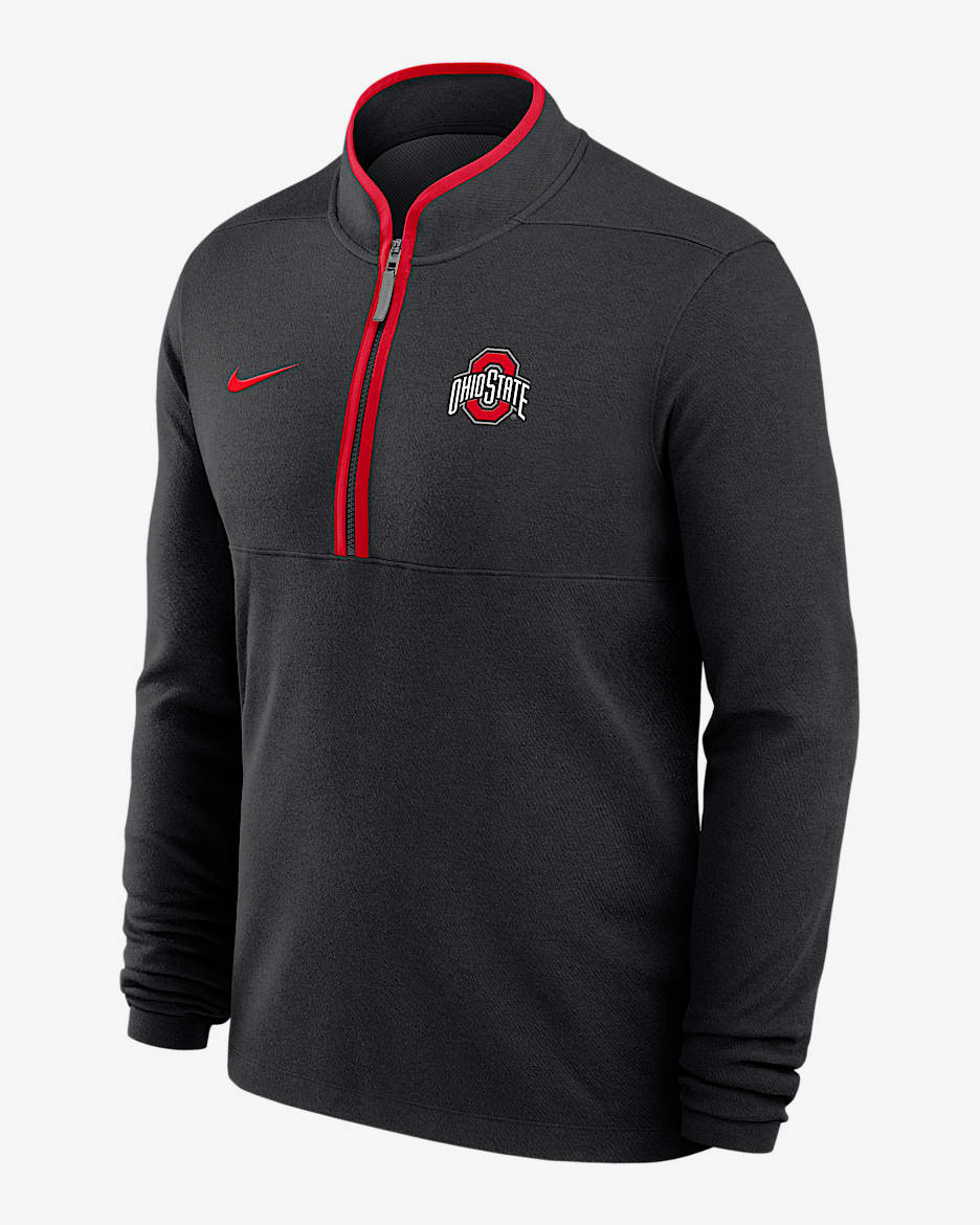 Ohio State Victory Men's Nike Dri-FIT College 1/2-Zip Long-Sleeve Top - Black