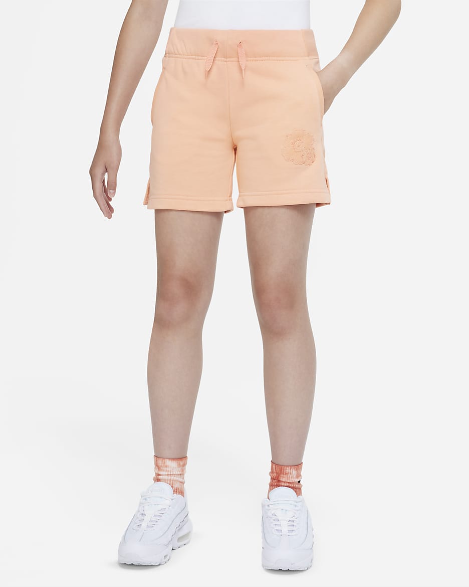 Nike Sportswear Club Big Kids' (Girls') French Terry Mama Shorts - Crimson Bliss