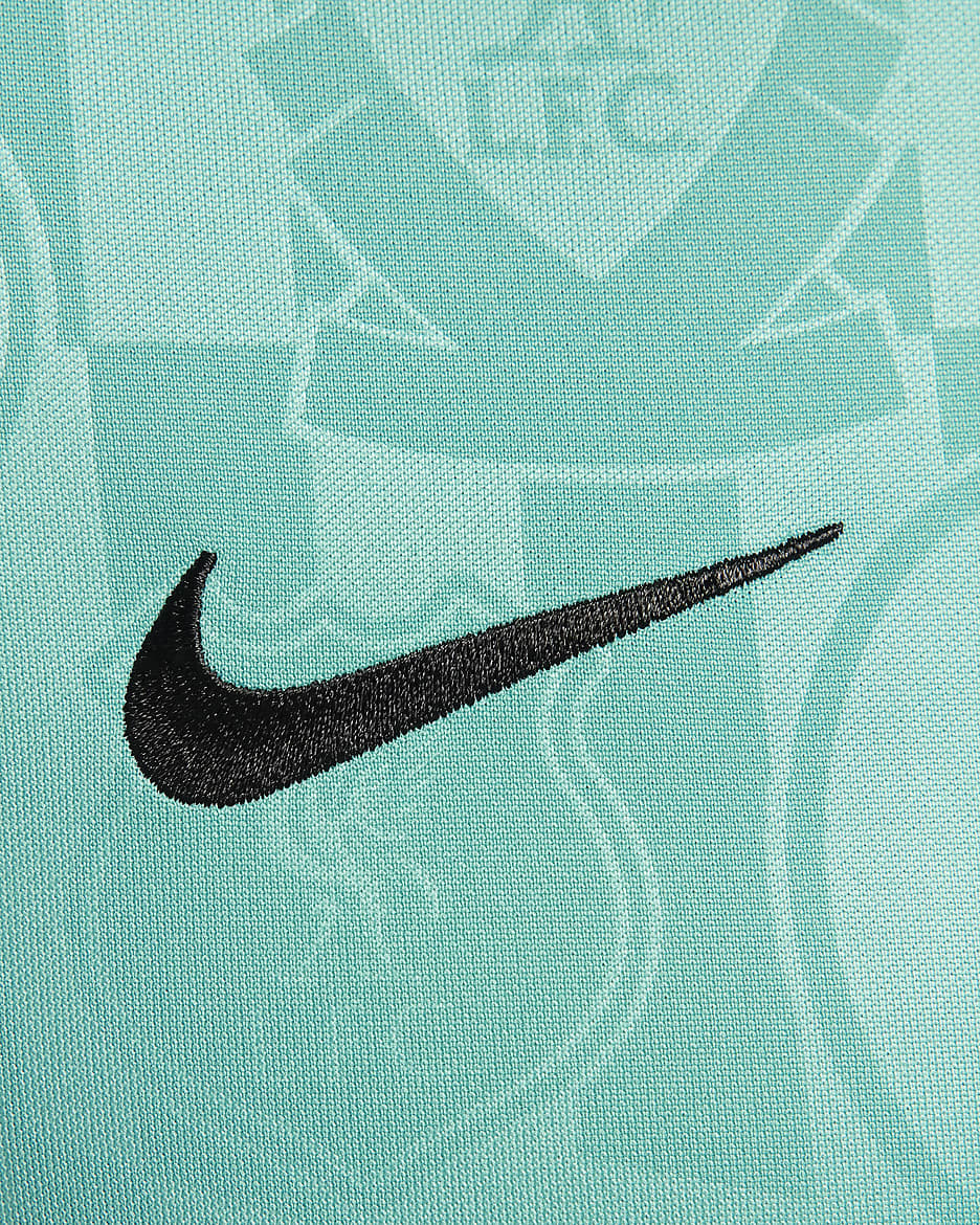 Liverpool FC Academy Pro Nike Dri-FIT Maç Öncesi Kısa Kollu Erkek Futbol Üstü - Washed Teal/Night Forest/Night Forest