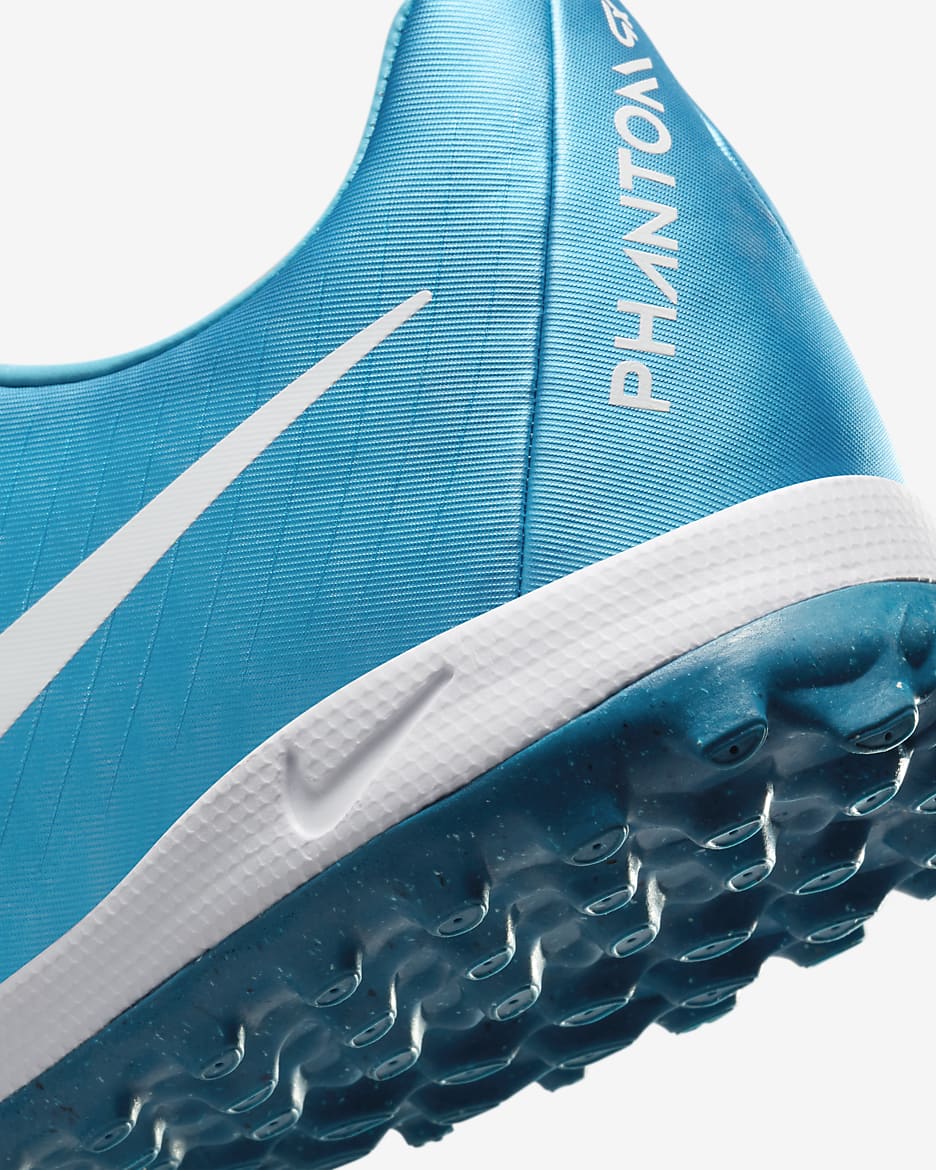 Nike Phantom GX 2 Academy TF Low-Top Football Shoes - Blue Fury/White