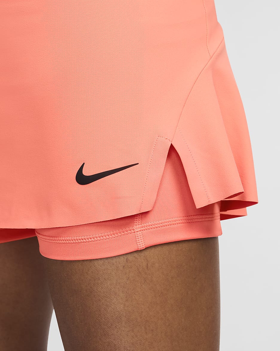 NikeCourt Slam Women's Tennis Skirt - Light Wild Mango/Light Wild Mango/Black