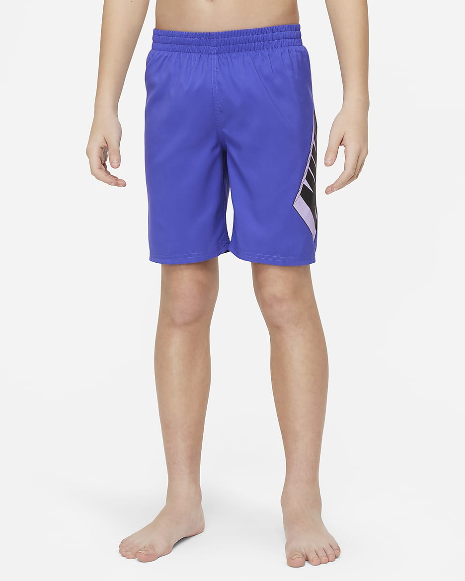 Nike Swim 3 D Big Kids Boys 7 Volley Shorts. Nike