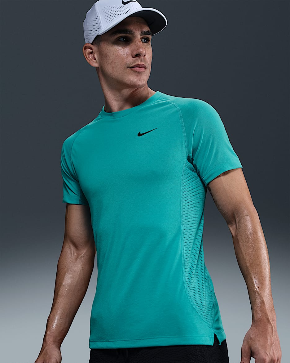 Nike Flex Rep Men's Dri-FIT Short-sleeve Fitness Top - Dusty Cactus/Black