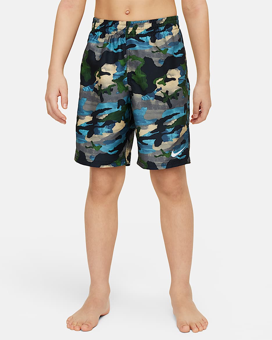 Nike Swim Classic Camo Big Kids Boys 7 Volley Shorts. Nike