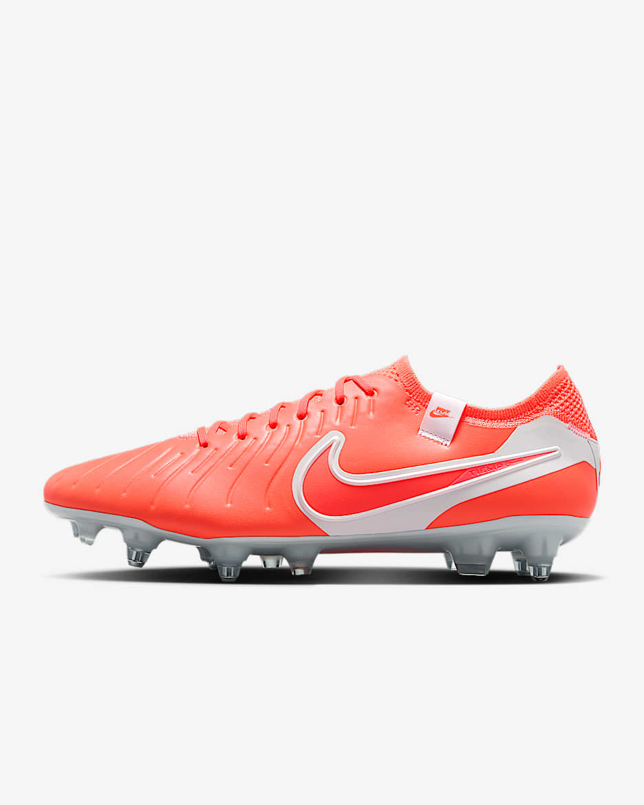 Nízké kopačky Nike Tiempo Legend 10 Elite na měkký povrch - Hot Lava/Bílá