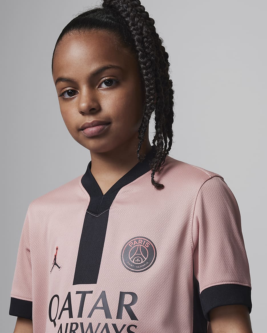 Paris Saint-Germain 2024/25 Stadium Third Jordan Dri-FIT Replika-Fußballshorts (Damen) - Rust Pink/Schwarz/Schwarz