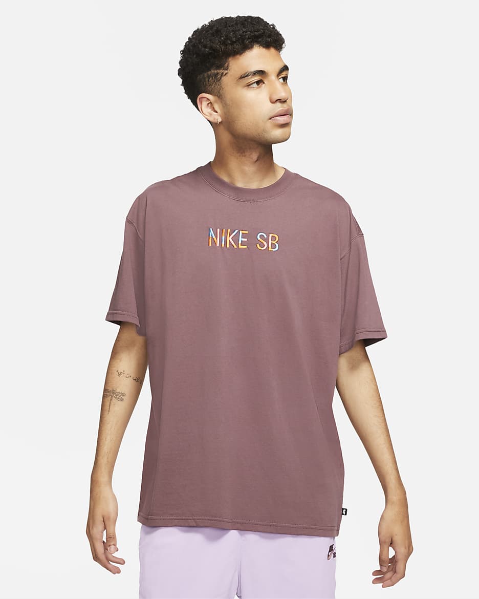 Playera de skateboarding para hombre Nike SB - Vino oscuro