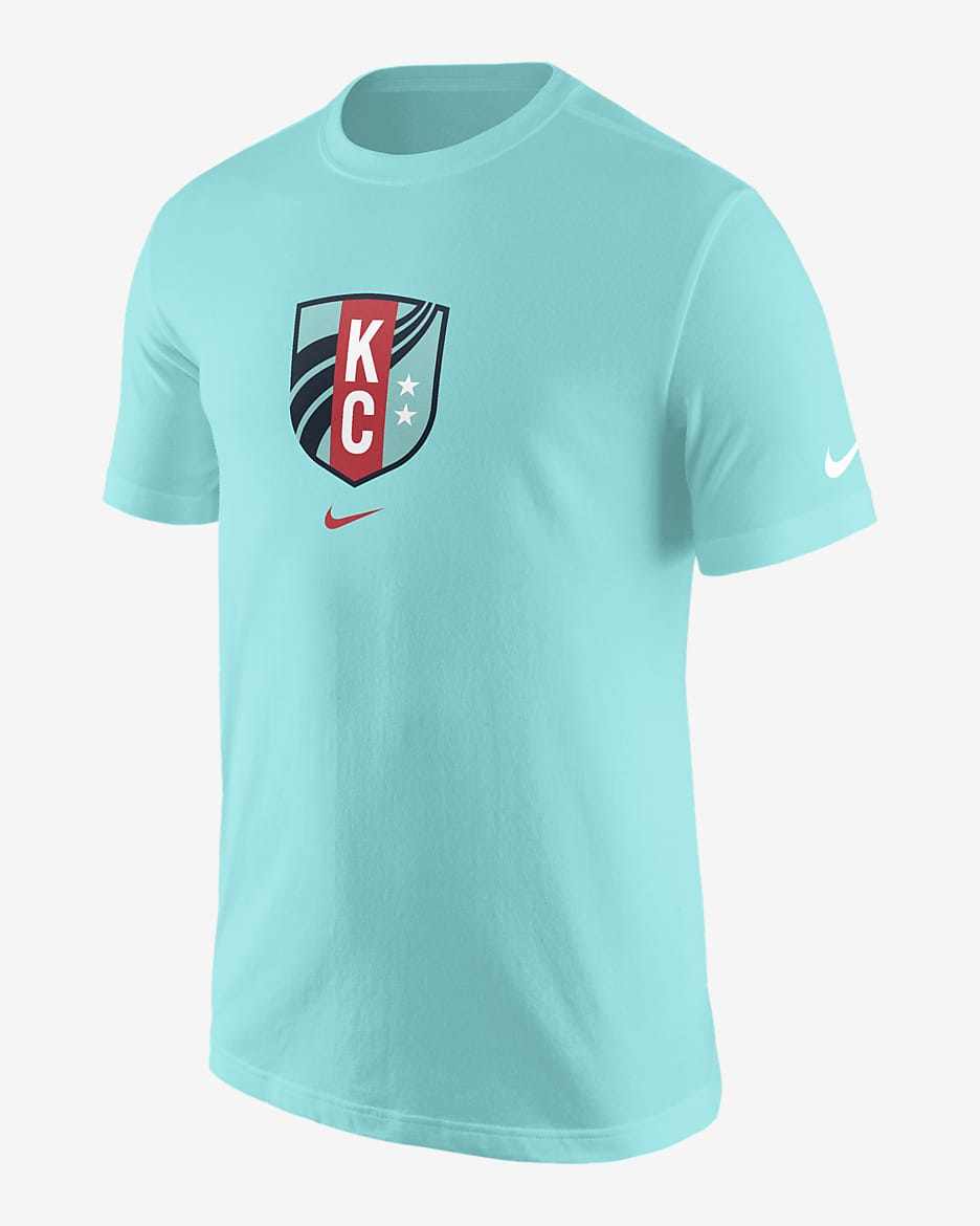 Kansas City Current Men's Nike NWSL T-Shirt - Light Aqua