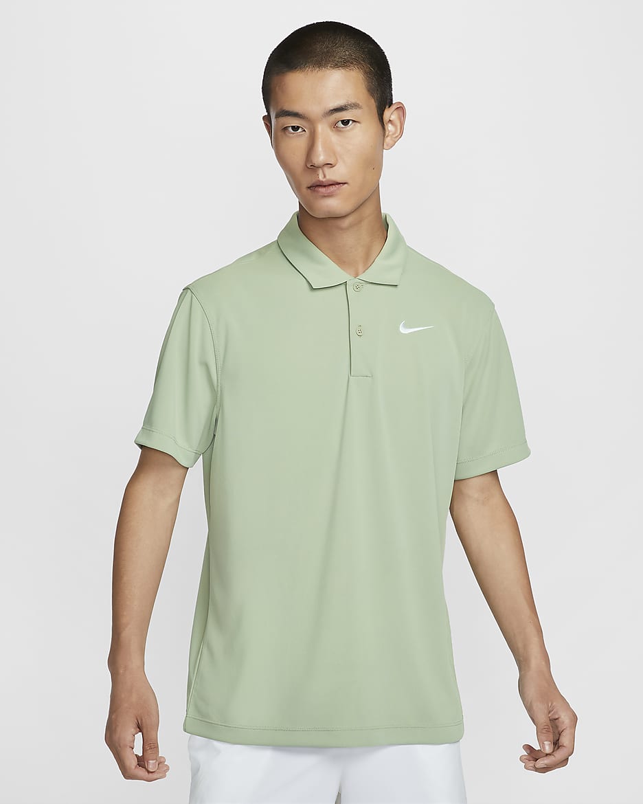 NikeCourt Dri-FIT Men's Tennis Polo - Jade Horizon/White