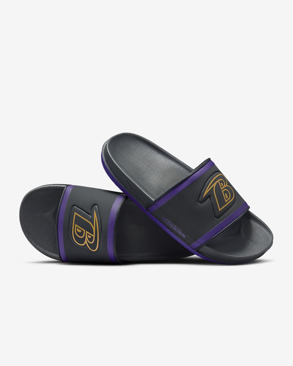 Nike Offcourt (NFL Baltimore Ravens) Slide - Anthracite/New Orchid/Ochre