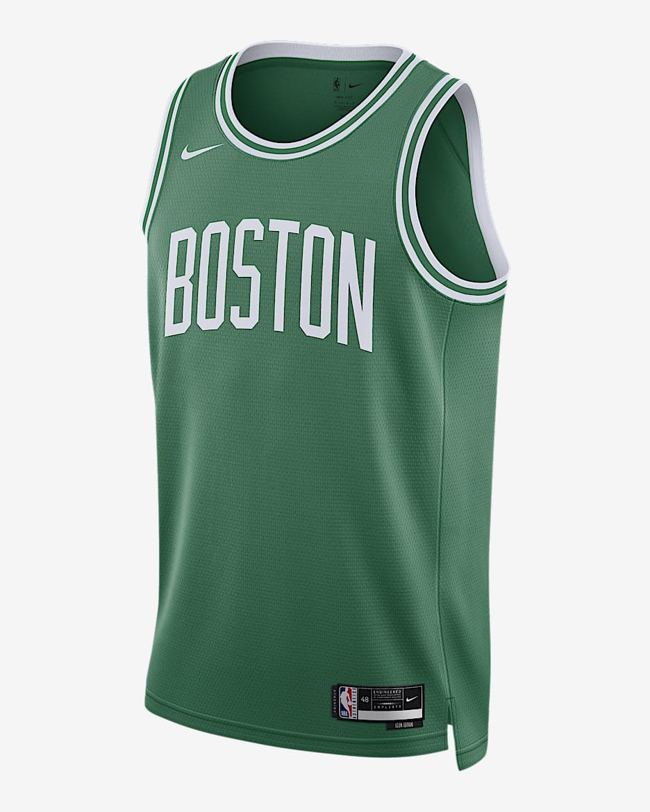 Jersey Nike Dri-Fit de la NBA Swingman para hombre Boston Celtics Icon Edition 2022/23 - Trébol/Blanco