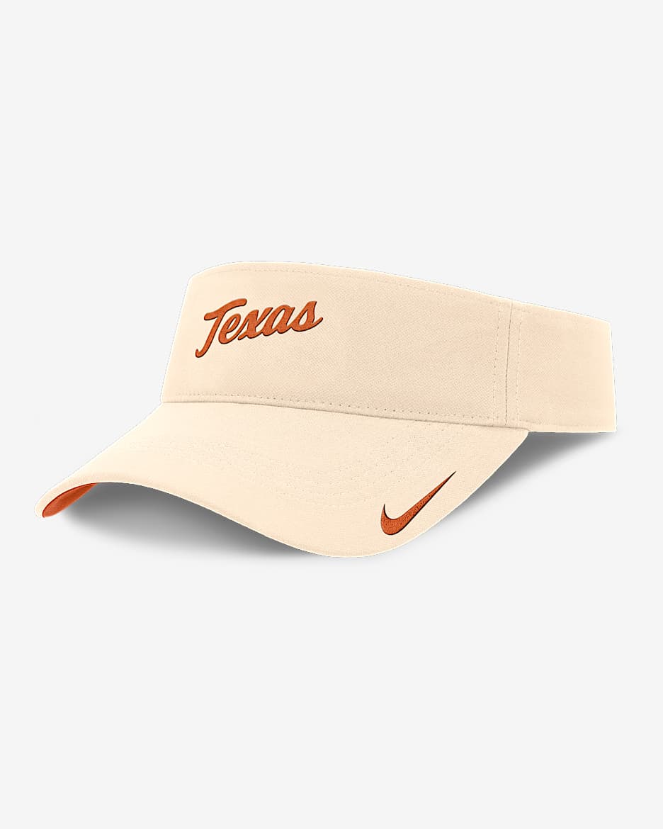 Visera universitaria Nike Dri-FIT ajustable para hombre Texas Longhorns Primetime Ace - Natural