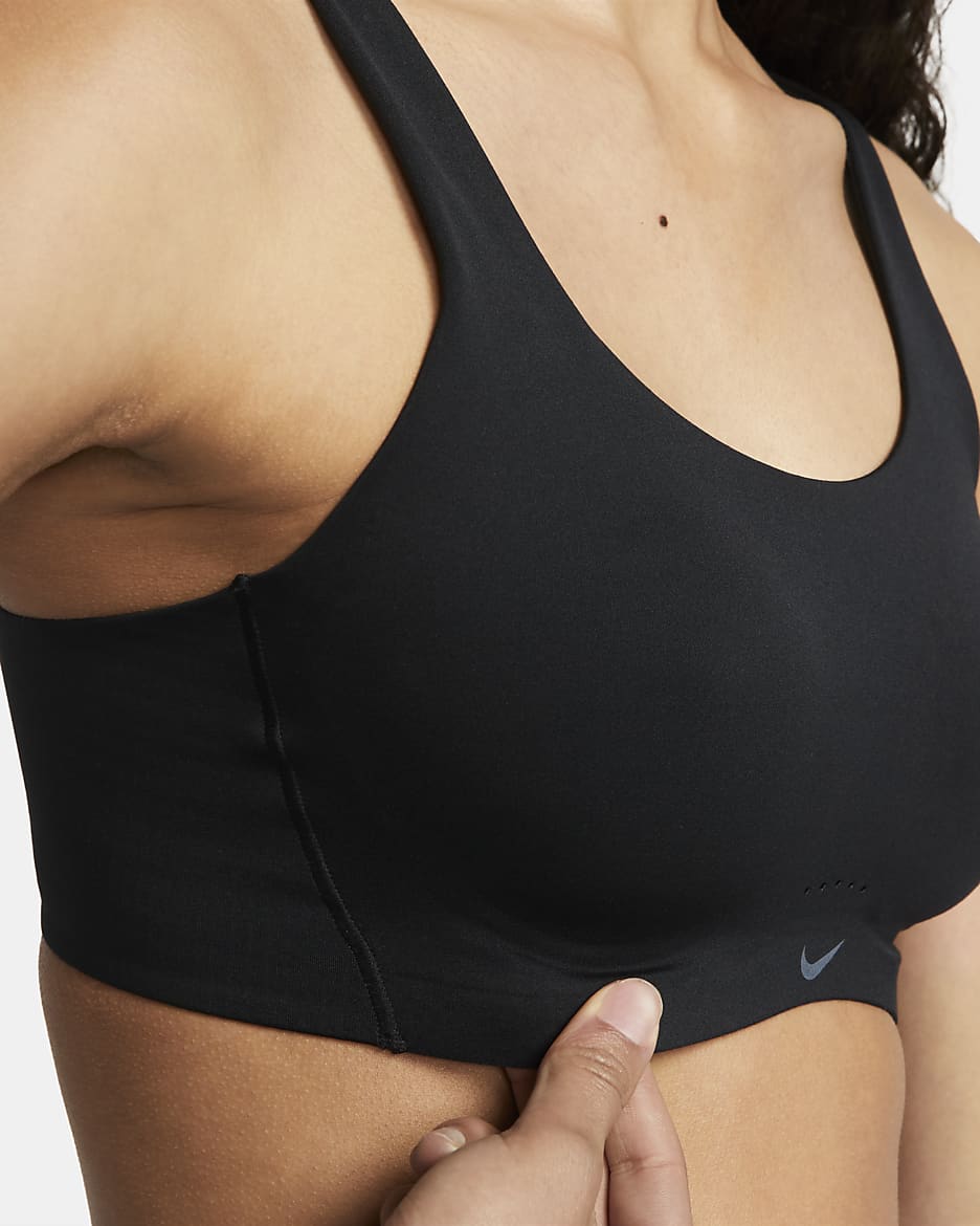 Nike Alate Coverage Women's Medium-Support Padded Sports Bra - Black/Black/Cool Grey