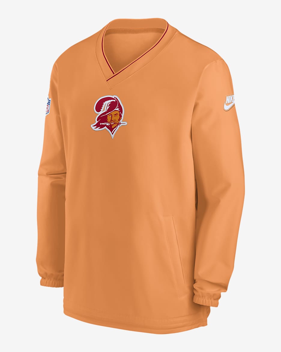 Tampa Bay Buccaneers Logo Men's Nike NFL Long-Sleeve Windshirt - Orange