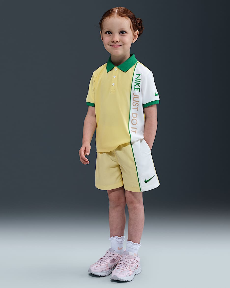 Nike Net Dri-FIT Toddler 2-Piece Shorts Set - Soft Yellow