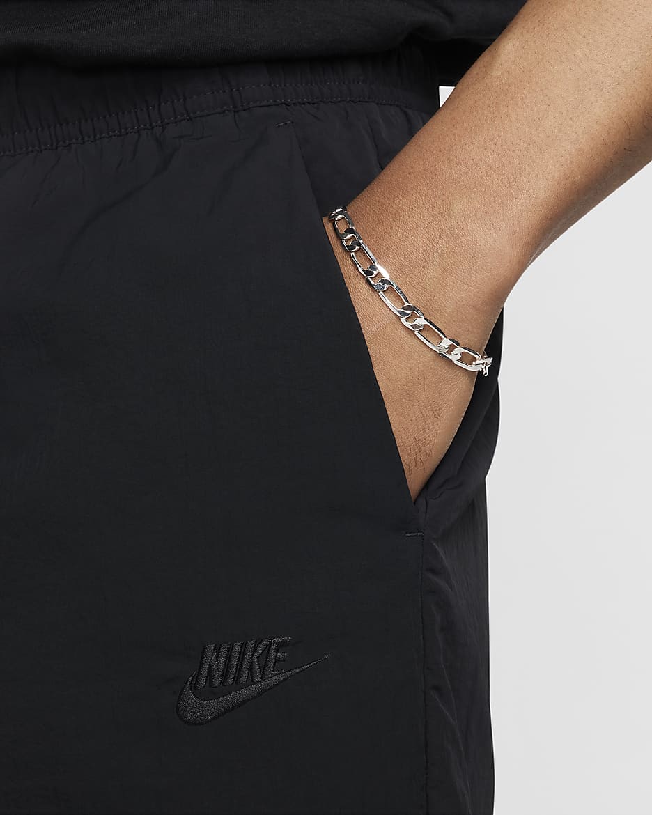 Pants de tejido Woven de pierna recta para hombre Nike Tech - Negro/Negro