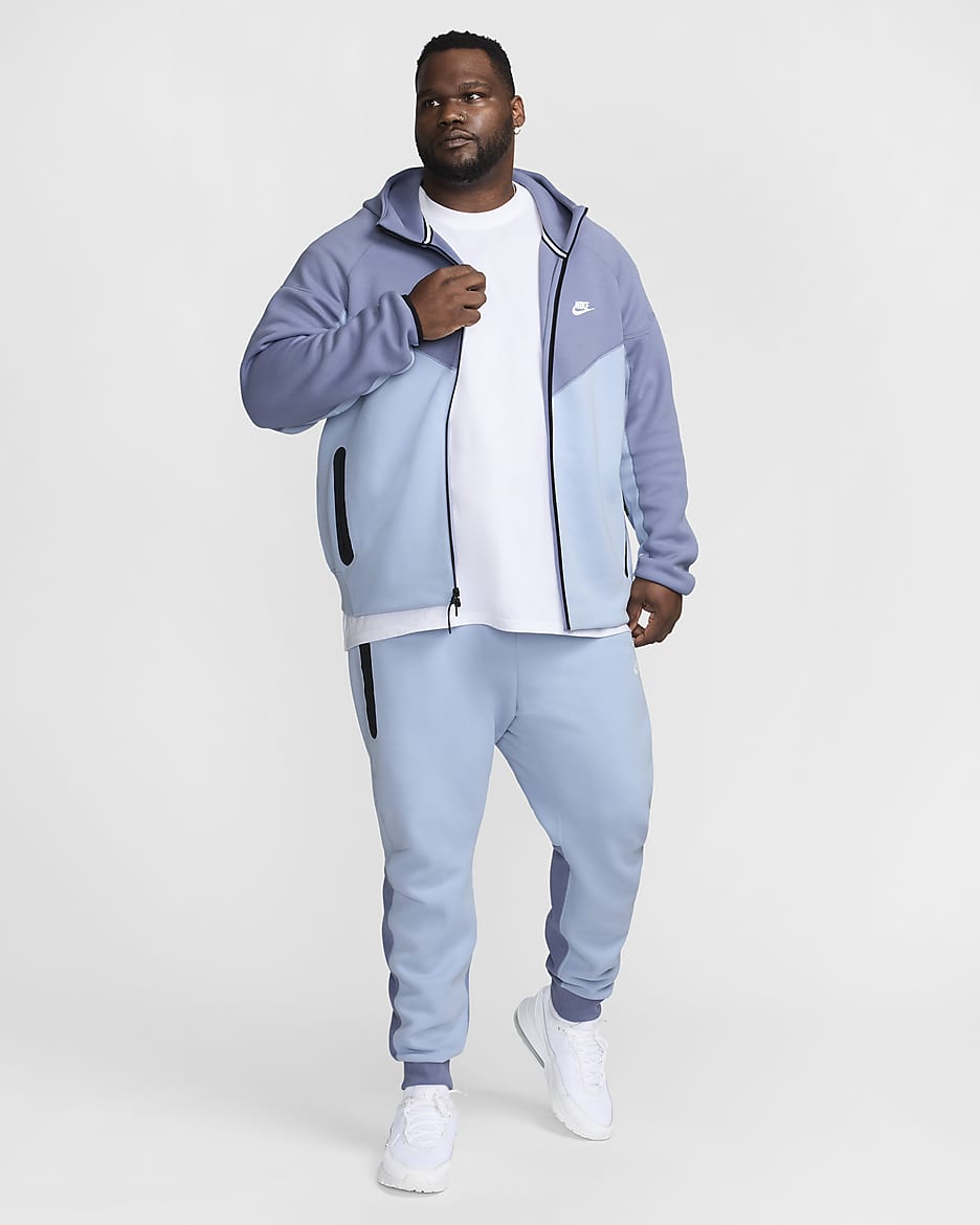 Pantalon de jogging Nike Sportswear Tech Fleece pour homme - Light Armory Blue/Ashen Slate/Blanc